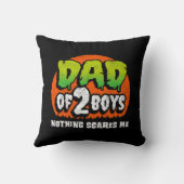 面白いハロウィーン何も怖い2男の子のパパ クッション (裏面)