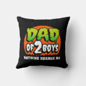 面白いハロウィーン何も怖い2男の子のパパ クッション (裏面)