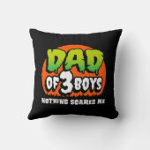 面白いハロウィーン何も怖い3男の子のパパ クッション (裏面)