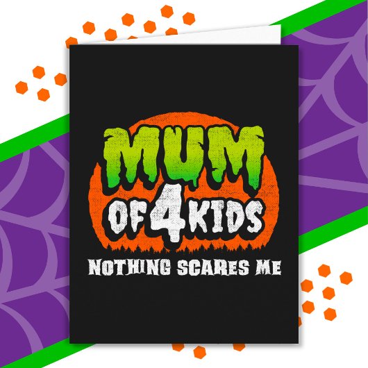 面白いハロウィーン何も4人の子供の私の母を怖がらせる カード
