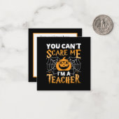 面白いハロウィーン先生追加気持ち ノートカード (正面/裏面インサイチュ)