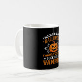 面白いハロウィーン吸血鬼パンプキン コーヒーマグカップ (正面左)