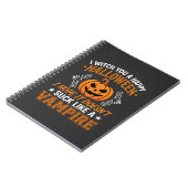 面白いハロウィーン吸血鬼パンプキン ノートブック (左側)