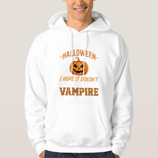 面白いハロウィーン吸血鬼パンプキン パーカ (正面)
