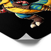 面白いハロウィーン少年の子供たち幼児の恐竜トレックスP ポスター (角)