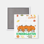面白いハロウィーン幼稚園先生教えキュスト マグネット (正面/裏面)