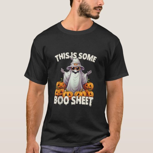 面白いハロウィーン幽霊これはBooシートタンク Tシャツ (正面)