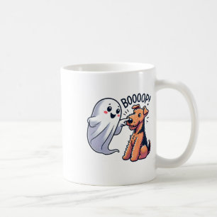 面白いハロウィーン幽霊アイレデールテリアブーズレイジーC コーヒーマグカップ