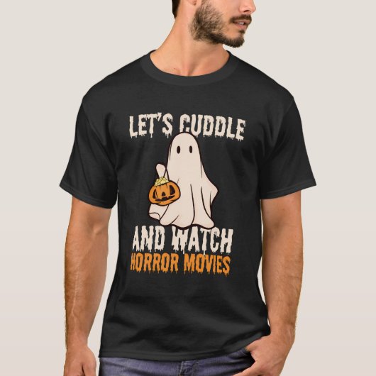 面白いハロウィーン幽霊カドルでホロを見よう Tシャツ (正面)