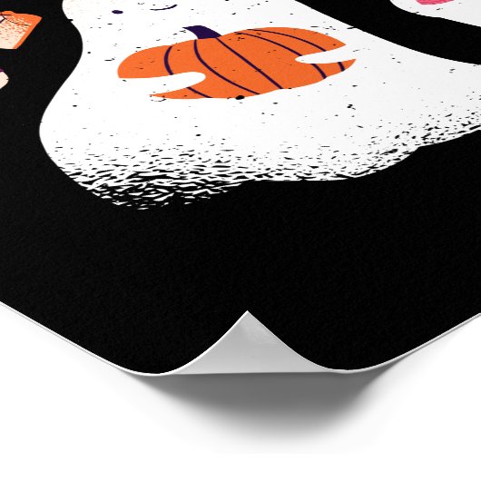 面白いハロウィーン幽霊プンブディナーパーティー ポスター (角)