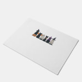 面白いハロウィーン幽霊不気味キャットブラック猫好き ドアマット (アングル)