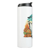 面白いハロウィーン幽霊牛 タンブラー (回転左)