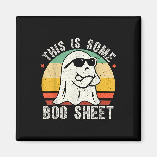 面白いハロウィーン幽霊衣装ヴィンテージメンズ女性 マグネット (正面)