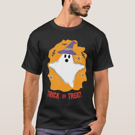 面白いハロウィーン幽霊 Tシャツ (正面)