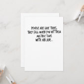 面白いハロウィーン引用文人は木のように カード (正面/裏面インサイチュ)