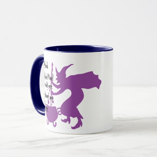 面白いハロウィーン引用文悪い邪悪な魔女のユーモア マグカップ (正面左)