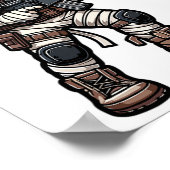 面白いハロウィーン戦術的ミイラ軍兵退役軍人Co ポスター (角)