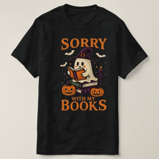 面白いハロウィーン本Tシャツ Tシャツ (デザイン正面)