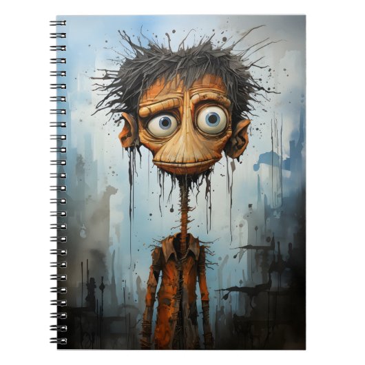 面白いハロウィーン漫画の不気味なモンスター ノートブック (正面)