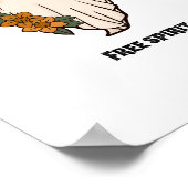 面白いハロウィーン無料スピリット幽霊ポスター印刷可能 ポスター (角)