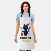 面白いハロウィーン猫の衣装ハロウィンプレゼント エプロン (着用した状態)