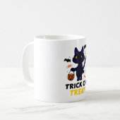 面白いハロウィーン猫の衣装ハロウィンプレゼント コーヒーマグカップ (正面左)