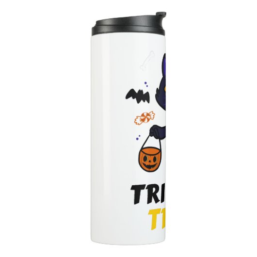 面白いハロウィーン猫の衣装ハロウィンプレゼント タンブラー (回転左)