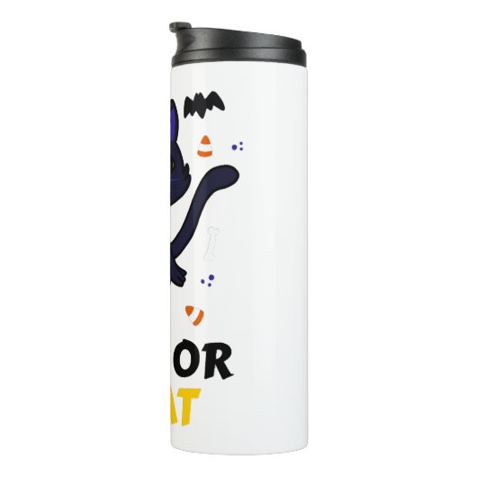 面白いハロウィーン猫の衣装ハロウィンプレゼント タンブラー (回転右)