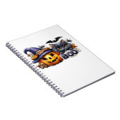 面白いハロウィーン猫ステッカー – ウィッチハット、カボチャa ノートブック (右側)