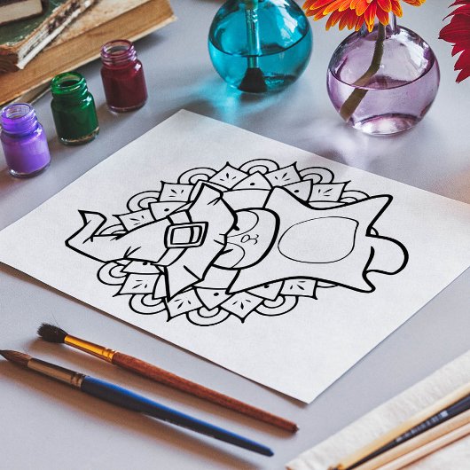 面白いハロウィーン砂糖滑空機着色ページ ポスター