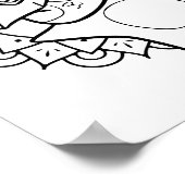 面白いハロウィーン砂糖滑空機着色ページ ポスター (角)