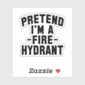 面白いハロウィーン私は消火栓 シール (シート)