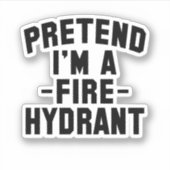 面白いハロウィーン私は消火栓 シール (正面)