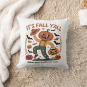 面白いハロウィーン秋かわいい秋Y'all Pumpki クッション (ブランケット)