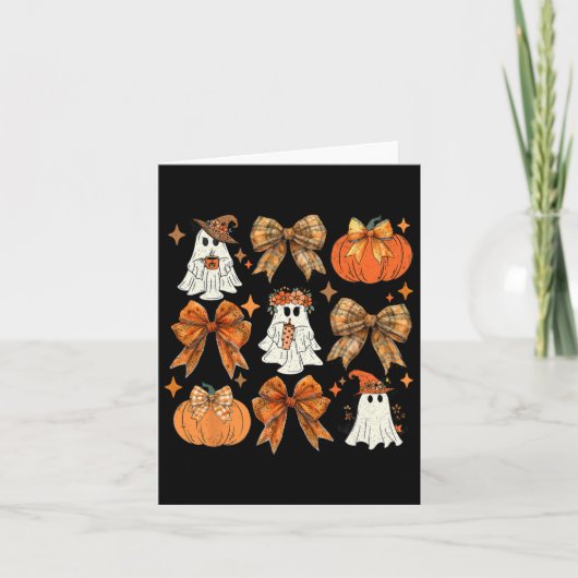 面白いハロウィーン秋コケットボーカボチャかわいいGho カード (正面)