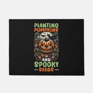 面白いハロウィーン衣装ガーデニング庭師トリック ドアマット
