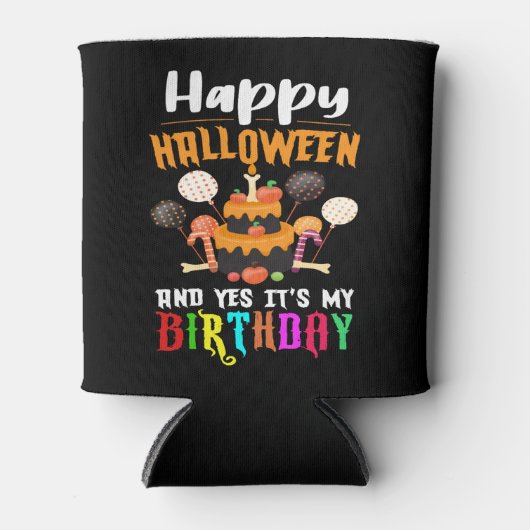 面白いハロウィーン誕生日の衣装，ハロウィーン 缶クーラー (正面)