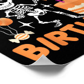 面白いハロウィーン誕生日スケルトンBruh Its My 3rd ポスター (角)