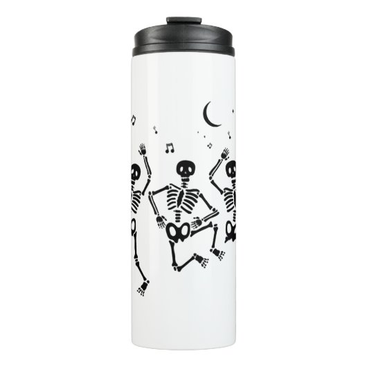 面白いハロウィーン踊りスケルトンハッピーハローウィン タンブラー (正面)