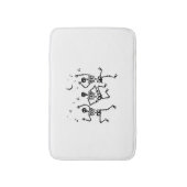 面白いハロウィーン踊りスケルトンハッピーハローウィン バスマット (正面縦)