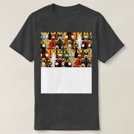 面白いハロウィーン顔マスク3 Tシャツ (デザイン正面)