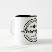 面白いハロウィーン魔女が2トーンのコーヒーマグを醸造 ツートーンマグカップ (正面左)