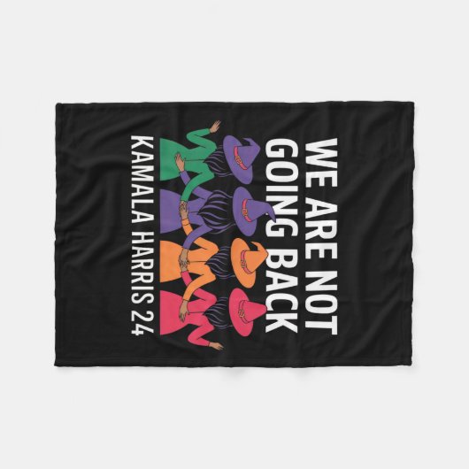 面白いハロウィーン魔女たち戻って来ない フリースブランケット (正面(横))