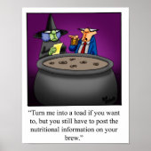 面白いハロウィーン魔女とF.D.A.インスペクタポスター ポスター (正面)