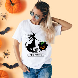 面白いハロウィーン魔女のビール Tシャツ