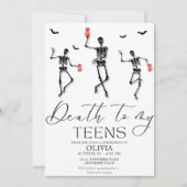 面白いハロウィーン18歳の誕生日 招待状 (正面)