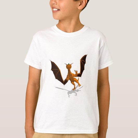 面白いハロウィーン・ドラゴン Tシャツ (正面)