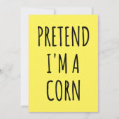 面白いハロウィーン – 私はトウモロコシだと仮定 招待状 (正面)