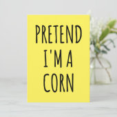 面白いハロウィーン – 私はトウモロコシだと仮定 招待状 (スタンド正面)