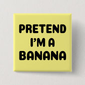 面白いハロウィーン – 私はバナナのフリ 缶バッジ (正面)